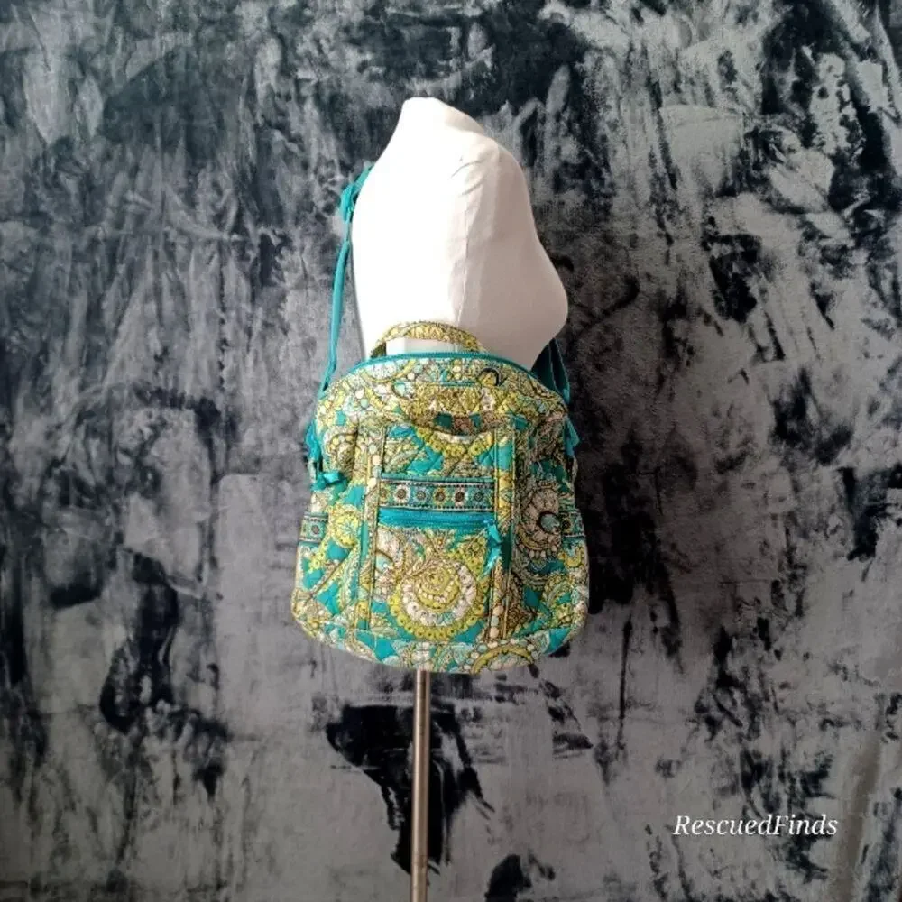 Vera Bradley Meteo Briefcase Peacock RETIRED Excellent Condition